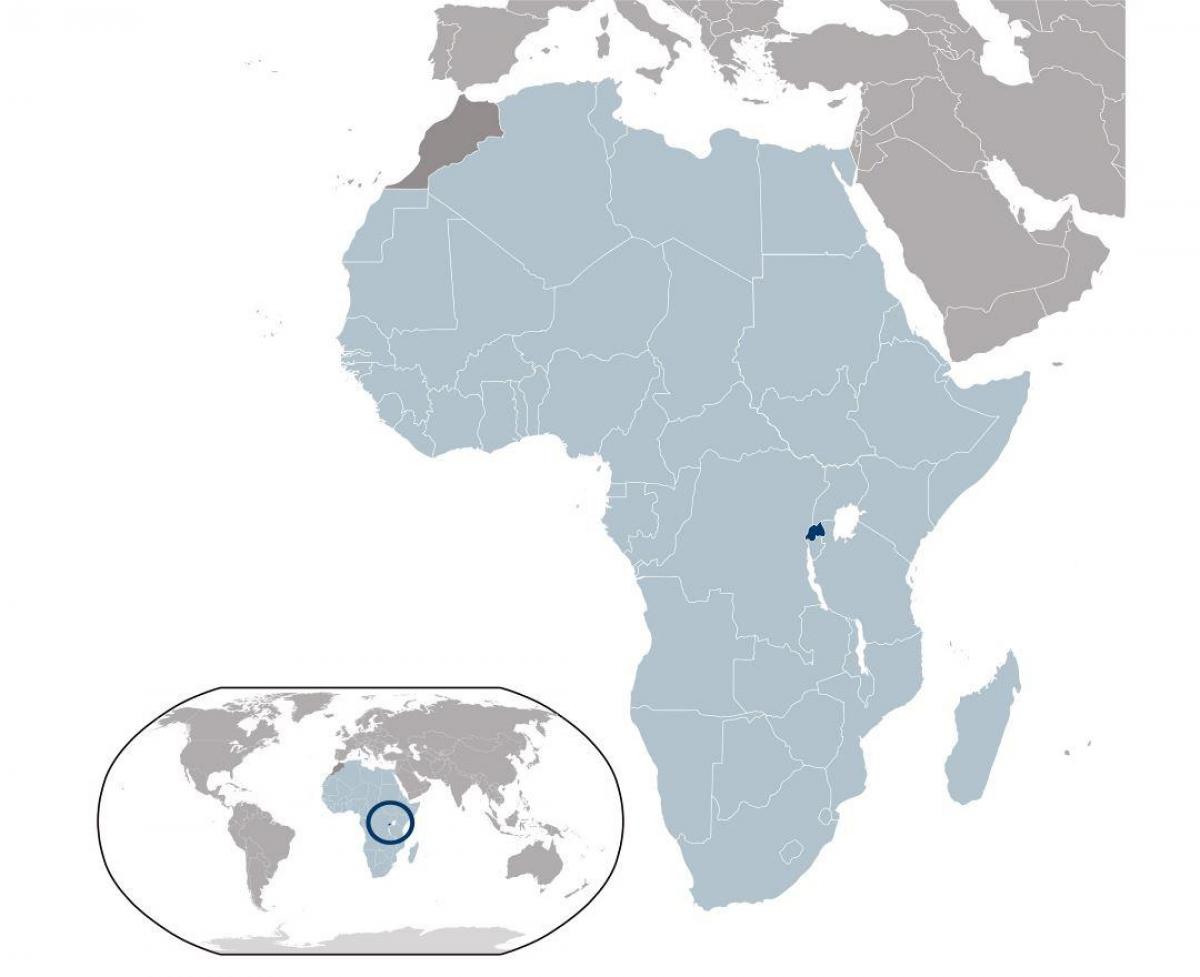 Rwanda asukoha kohta world map