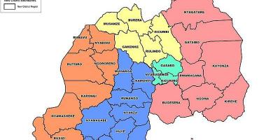 Kaart Rwanda kaart provintsid