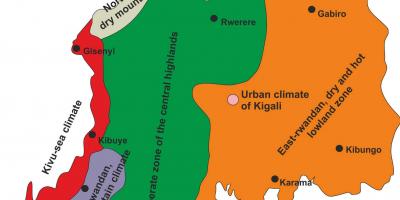 Kaart Rwanda kliima
