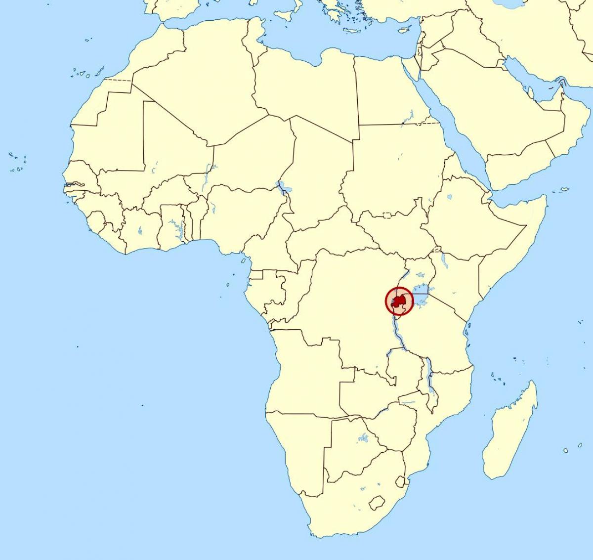 kaart Rwanda aafrika
