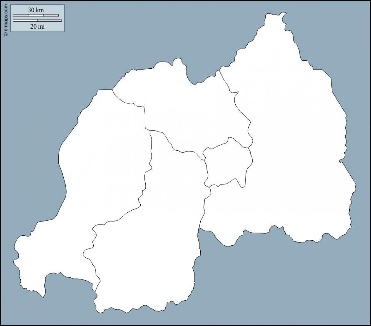 Rwanda kaart ülevaade