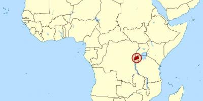 Kaart Rwanda aafrika